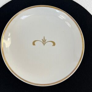 Vintage 1965 Chinacraft Hilton Hotel Bread Plate Gold‎ Rim Staffordshire England